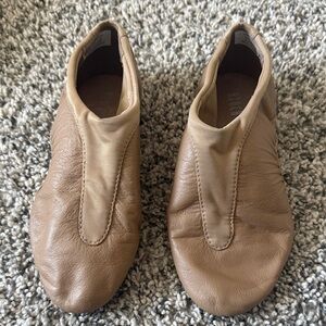 Bloch Beige Leather Jazz shoe - Slip-On Shoes - very gently worn